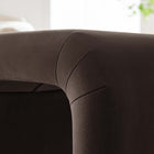 Modway Koda Performance Velvet Waterfall Stool - Black/Chocolate Brown-Dense Foam Padding