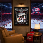 Frameworth Carolina Hurricanes 2026 Stanley Cup Champions: Jordan Staal Shield Design PhotoGlass Framed Photo - 18" W x 22" H-7