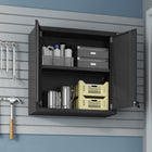 Manhattan Comfort Fortress Modern Garage Cabinet - 30" W x 30.3" H - Charcoal Grey-Recessed Metal Handle