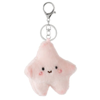 Merangue Pink Starfish Puff Keychain-Easy to attach to bags, backpacks, or keyrings