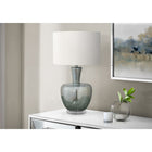 Monarch Specialties 26" H Contemporary Table Lamp - Sea Green Glass / Ivory / Cream Shade-The decorative glass base imitating mercury-glass makes a fashionable statement designed to brighten up modern living rooms, bedrooms, as well as home offices while creating a warm and inviting ambiance