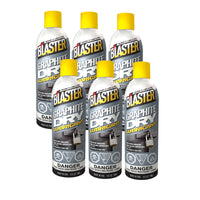 Blaster Graphite Dry Lubricant 5.5 oz - 6 Pack-Dark Gray Lubricant Dries Tack Free