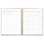Orange Circle Studio Birds & Blooms Extra-Large Spiral Weekly/Monthly Planner -  8.5" x 11" - Assorted Colours - Bilingual-Features full color throughout and sticker sheet