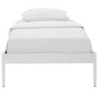 Modway Elsie Twin Bed Frame - White-Weight Capacity Up To 1300lbs