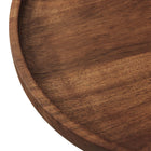 Modway Amina Round Acacia Wood Side Table - White Light Oak-7