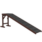 PawHut 74" L Pet Ramp with Non-slip Carpet - Brown-Aimed for older or little pets or pets who have limited mobility to provide them a gentle angle to climb 