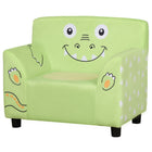 Qaba Kids Sofa, Armrest Chair for Preschool - Green-Suitable for bedrooms and playrooms, providing a cozy spot for kids to relax, watch TV, read a book, and more
