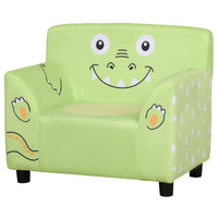 Qaba Kids Sofa, Armrest Chair for Preschool - Green-Suitable for bedrooms and playrooms, providing a cozy spot for kids to relax, watch TV, read a book, and more

