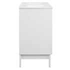 Modway Isle 48" Double Bathroom Vanity Cabinet - White-Dual Ceramic Sink Basins