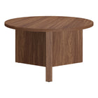 Hudson&Canal Anders 32"W Round Coffee Table - Satin Walnut-Table is made of high-quality and durable MDF materials