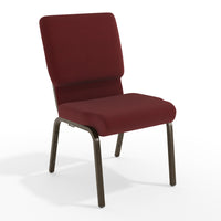 Flash Furniture HERCULES 18.5"W Stacking Church Chair in Burgundy Patterned Fabric with Gold Vein Frame-Multipurpose Church Chair