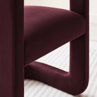 Modway Winslow Performance Velvet Barrel Accent Chair - Mulberry-Stain-Resistant Upholstery