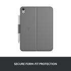 Logitech Slim Folio Keyboard Case for iPad A16/ 10.9" (10th Gen.) - English - Oxford Grey-Form-Fit Protection From Bumps and Scratches: Give your iPad all-around protection against bumps and scratches; outer technical fabric is soft, yet resistant to wear and tear