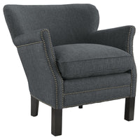 Modway Key Upholstered Fabric Armchair - Grey-Fine Polyester Upholstery