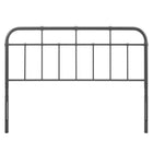 Modway Alessia Metal King Headboard - Grey-Height Adjustable
