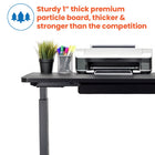 Motionwise M2 Series 48"W Electric Sit-Stand Desk with Dual Motors and Pull-Out Drawer - Black-Spacious Yet Compact Workspace: Its 48" x 24" surface offers ample room for your setup while fitting well in home offices or professional spaces. A pull-out drawer offers more places to store your supplies such as notepads, books, and pens.