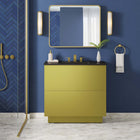 Modway Quantum 36" Bathroom Vanity - Black/Gold-MDF Construction