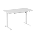 ShoppingAll Glass Electric Height Adjustable Standing Desk with Drawer - White-Elegant Glass Desktop: Elevate your home office with this standing desk. The glass surface is both durable and stylish to any workspace. Write or doodle on the glass desktop with dry erase markers, then simply wipe clean to start fresh.