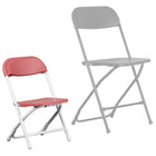 Flash Furniture Kids Plastic Folding Chair, Burgundy (YKIDBY)-Easy to Clean