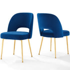 Modway Rouse Dining Room Side Chair - Navy - 2 Pack-Mid-Century Modern Design Side Chair Set of 2