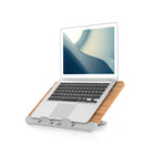 ShoppingAll Portable Adjustable Book Holder Tray with Elastic Clips-Durable and Stylish - Crafted from premium wood and aluminum, this stand isn’t just functional—it’s built to last. Use it as a rotating display, paper holder for typing, or a sturdy book stand with secure page clips.