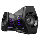Hecate G2000 Pro 2.0 RGB BT Virtual 7.1 Surround Sound Gaming Speakers with 64W Peak Power and TempoFlow Light - Black-The transparent rear shell design seamlessly blends light and acoustics, where energy and space-time converge. Sound and light energy combine, with light transmitting the power of sound. Activate the energy engine and embark on your esports journey