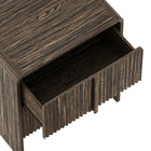 Manhattan Comfort Novara 22" Contemporary 2-Drawer Nightstand - Jacobean Walnut-Two Storage Drawers: Provides convenient, enclosed space to keep bedside essentials neatly organized