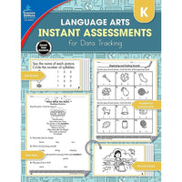 eBook: Carson Dellosa Publishing Instant Assessments for Data Tracking: Language Arts Workbook - Grade Kindergarten-The perfect resource for teachers who use data tracking to monitor student progress