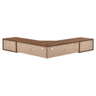 Modway Render 54.5" Wall Mount Corner Office Desk - Walnut-Assembly Required