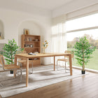 HOMCOM 5' Artificial Ficus Trees for Indoor Home Decor - Green - 2 Pack-Low maintenance required 