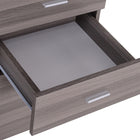 HOMCOM 47.2" Computer Desk with Multi-Use Reversible File Drawers - Brown-Melamine top panel to protect it from scratches