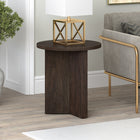Hudson&Canal Anders 20"W Round Side Table - Alder Brown-Clean with a soft, dry cloth and no harsh chemicals or abrasive cleaning materials