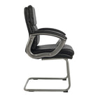 TygerClaw Modern High Back Leather Office Chair, 21.7" x 16.5" x 24.4", Black-Professional support that doesn't quit with a mid-back design that looks sharp and feels great