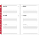 AT-A-GLANCE 2027 Daily Desk Calendar Refill with Monthly Tabs 2-Pages/Day - 6" H x 3-1/2" W - English-Printed in black and red