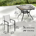 Outsunny 5 Pieces Patio Dining Set - Dining Table and 4 Stackable Chairs-Breathable mesh chairs keep you cooler and more comfortable on hot days