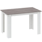 HOMCOM 47" Modern Dining Table with Wood Effect - Grey-Sleek melamine-faced wood grain finish with light water resistance for daily use