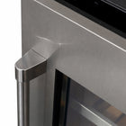 Kucht 24" Dual‑Zone 52‑Bottle Wine Cooler - Stainless Steel-5 pcs full extension beechwood shelves with metal front trim 