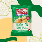 Covered Bridge Potato Chips Sour Cream & Onion - Kettle Cooked - 60g - 24 Pack-Dark russet potato chips