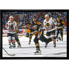 Mario Lemieux Pittsburgh Penguins Shooting - Framed Canvas - 31" x 22"-Premium canvas print with gallery-wrapped edges