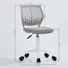 Homy Casa Grey Fabric Swivel Desk Chair-Vibrant Colour Options: Available in multiple colours to match any room décor or personality