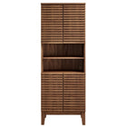 Modway Render Tall Bathroom Storage Cabinet - Walnut-8