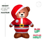 GEMMY - Ours de Noël gonflable marron en costume de Père Noël - 122 cm-Pour usage intérieur et extérieur
