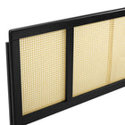 Modway Delmare Cane King Headboard - Black-Rubberwood and Rattan Construction