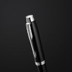 Parker IM Rollerball Pen - Black Lacquer with Chrome Trim - Fine Point - Black Ink-Includes: a rollerball pen, black ink and warranty information
