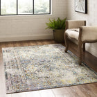 Modway Success Jacinda Distressed Vintage Floral Vintage Medallion Area Rug - 4 ft W x 6 ft L - Multicolored-Tight Low Pile Weave
