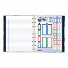 Blueline NotePro Fashion Collection Hardcover Notebook - 9-1/4" x 7-1/4" - Midnight Floral-Refillable with MiracleBind note pages