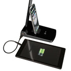 OttLite Swivel LED Desk Lamp with USB Charging - Clearsun - Black-Integrated phone holder with 2 rubberized position options