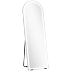HOMCOM Full Length Mirror with Adjustable Lights - 21" W x 64" H - Silver-64" x 21" (162.5 x 53.3 cm) arched mirror offers a full head-to-toe reflection 