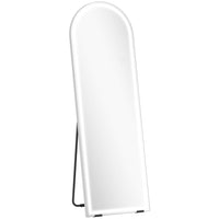 HOMCOM Full Length Mirror with Adjustable Lights - 21" W x 64" H - Silver-64" x 21" (162.5 x 53.3 cm) arched mirror offers a full head-to-toe reflection 