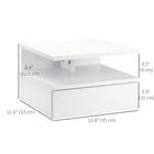 HOMCOM Floating Nightstand with Drawer and Open Shelf - White - Set of 2-Crafted from robust particle board for lasting use
